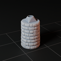 Pillar-Round-Stone-Block-H250-A