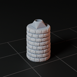 Pillar-Round-Stone-Block-H250-B