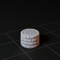 Pillar-Round-Stone-Block-Top-A