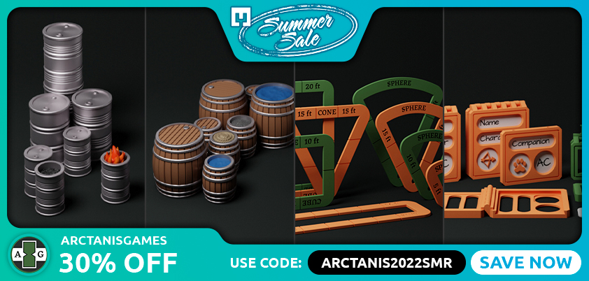 MyMiniFactory Summer Sale - Use Code ARCTANIS2022SMR